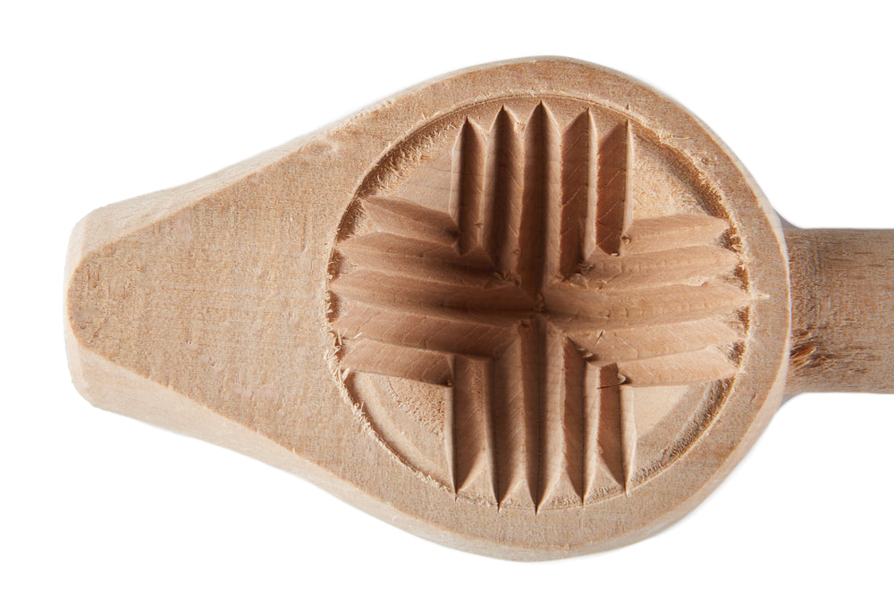 Hand Carved Biscuit Mould - Crisscross