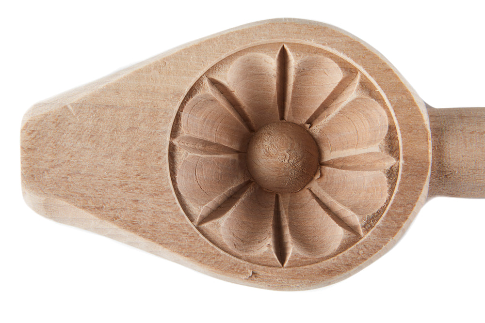 Hand Carved Biscuit Mould - Daisy
